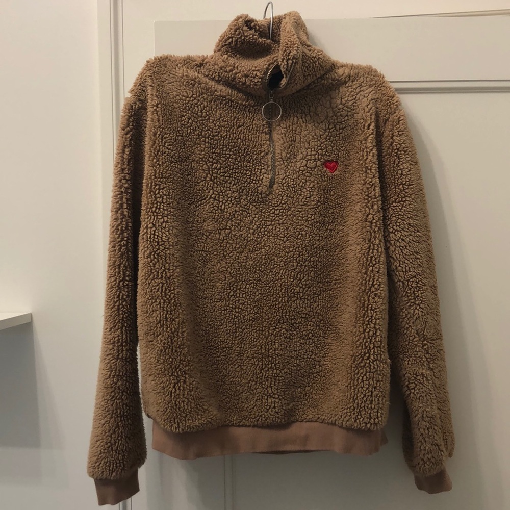 Furry quarter zip